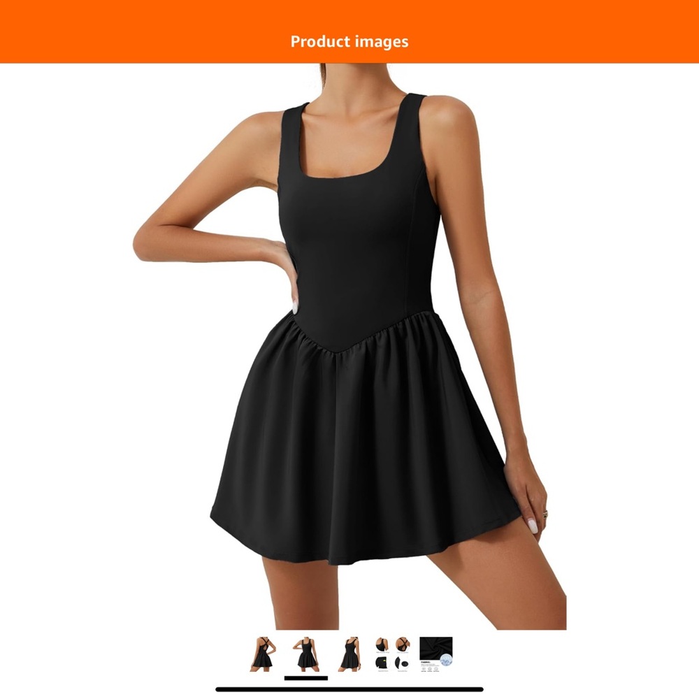 Black Tennis Sleeveless Dress
